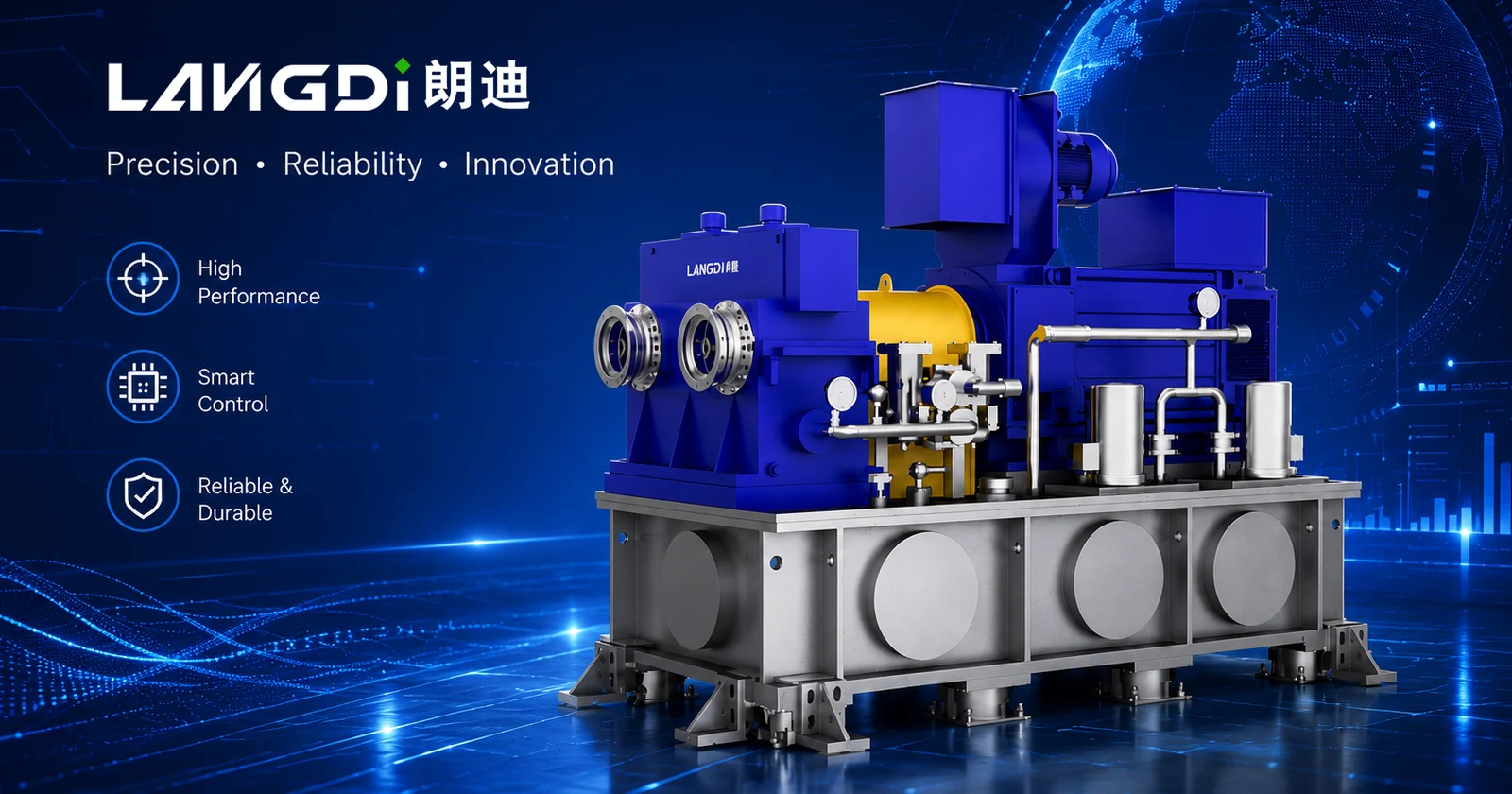 Custom-built Langdi motor performance test benches